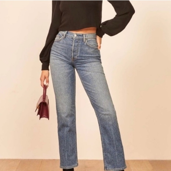 Reformation Denim - Reformation Juliet High Waist Straight Jean in Malta Wash | Size 29